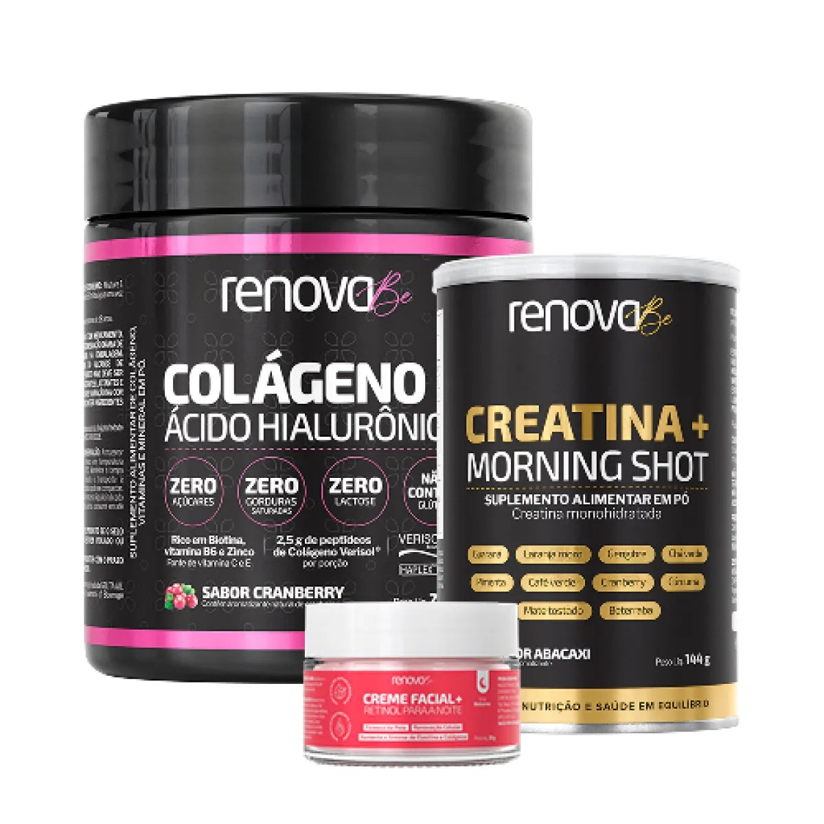Kit Colágeno Verisol® + Creatina Morning Shot + Creme Retinol